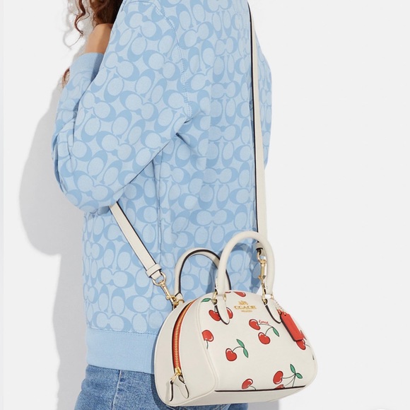 NWT Coach satchel bag with cherry print - Picture 14 of 14